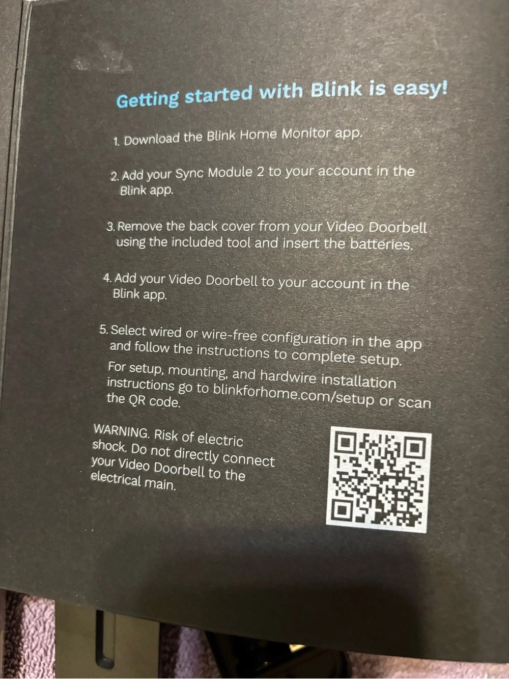 Blink wireless video